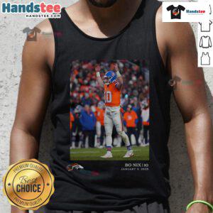 Good Bo Nix Denver Broncos NFL Flash Features Week 18 Tank Top showcasing vibrant team colors and stylish design.