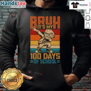 Child wearing a '100 Days of School' dab hoodie, celebrating the 100th day of school with a fun and festive vibe.