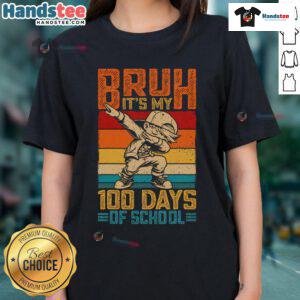 100th Day of School Dab Ladies Tee featuring fun design celebrating 100 days of learning, perfect for students and teachers.