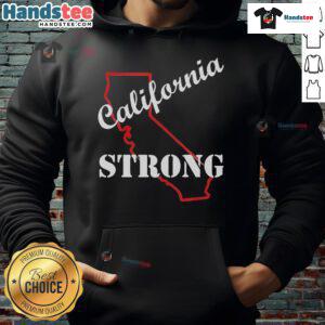 Good California Strong Map hoodie featuring the Pacific Palisade Fire design, perfect for supporting local resilience.