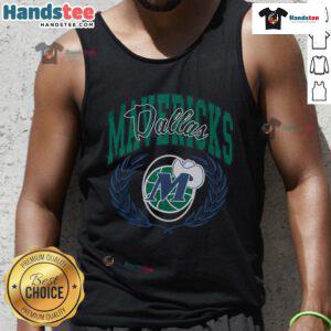 Good Dallas Mavericks Mitchell & Ness NBA x Michelob Ultra Rewind Tank Top featuring team colors and logo design.
