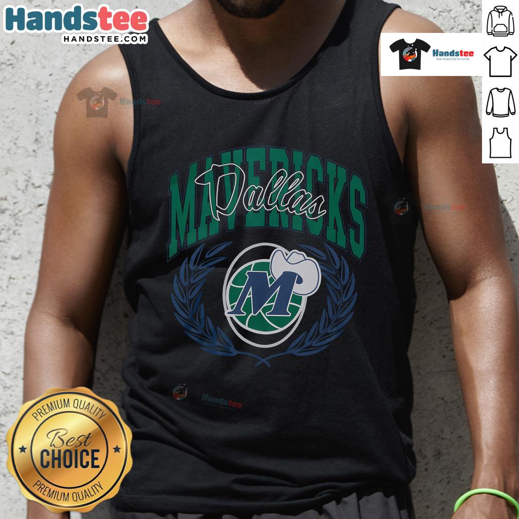 Good Dallas Mavericks Mitchell & Ness NBA x Michelob Ultra Rewind Tank Top featuring team colors and logo design.