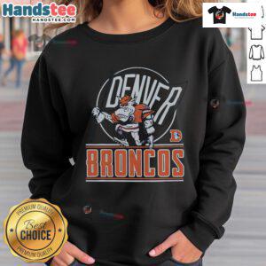Denver Broncos Miles sweatshirt in navy blue, featuring team logo and cozy design for fans. Perfect for game day!