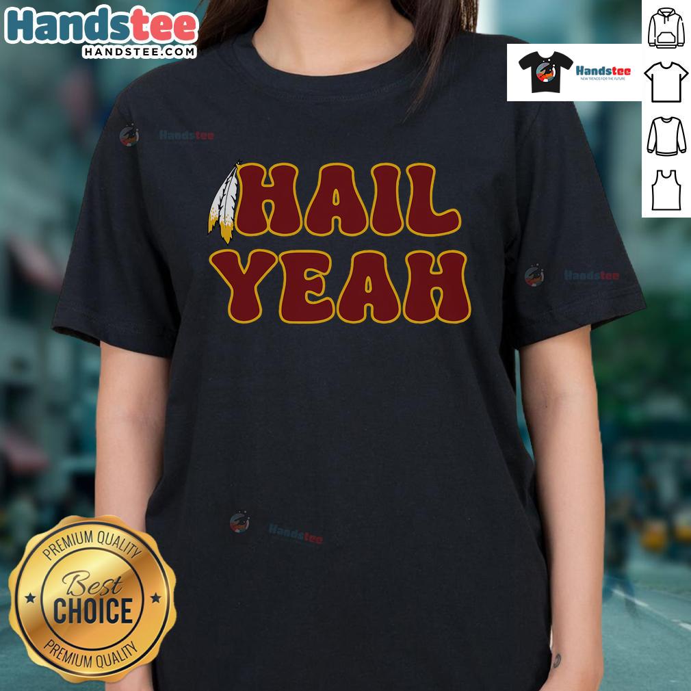 Good Hail Yeah Bold Feather Jayden Daniels inspired ladies tee featuring a stylish design and vibrant colors.