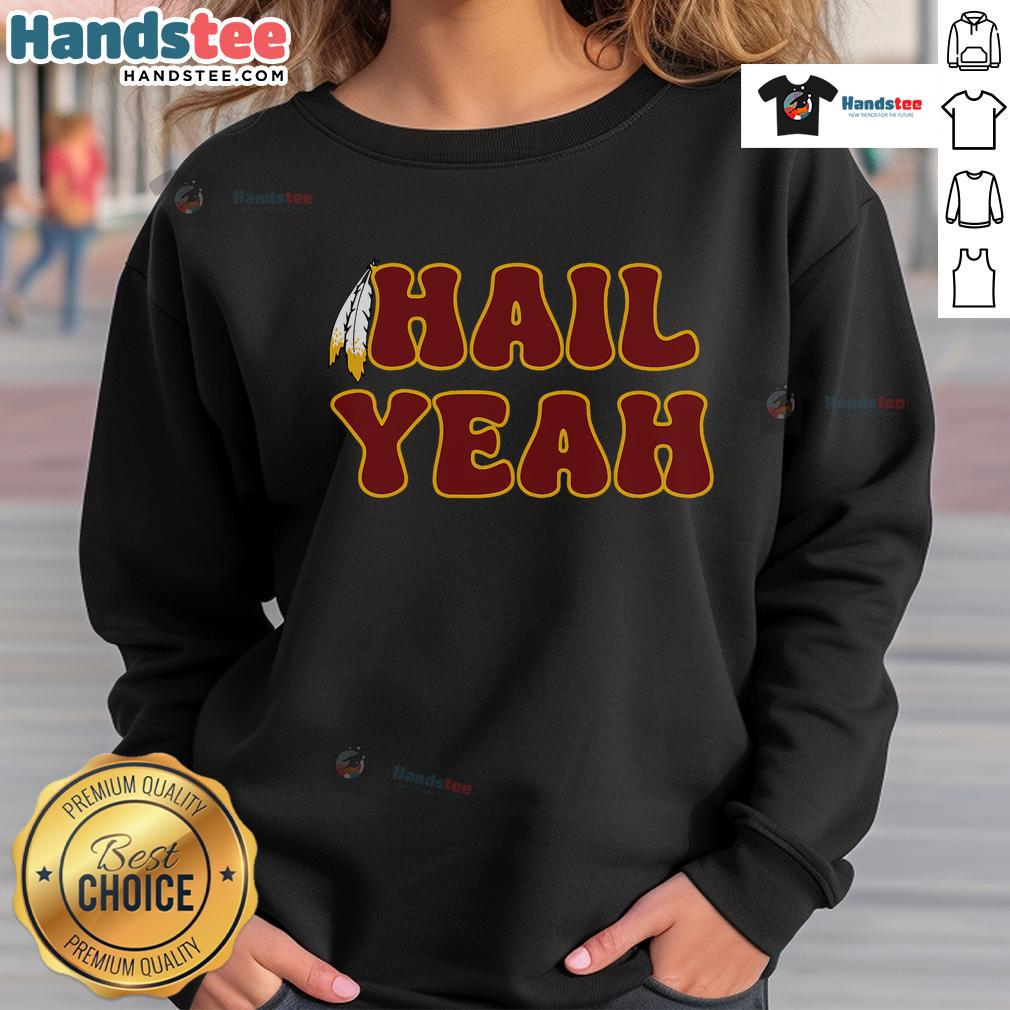 Good Hail Yeah Bold Feather Jayden Daniels-inspired sweatshirt featuring vibrant colors and trendy design for fans.