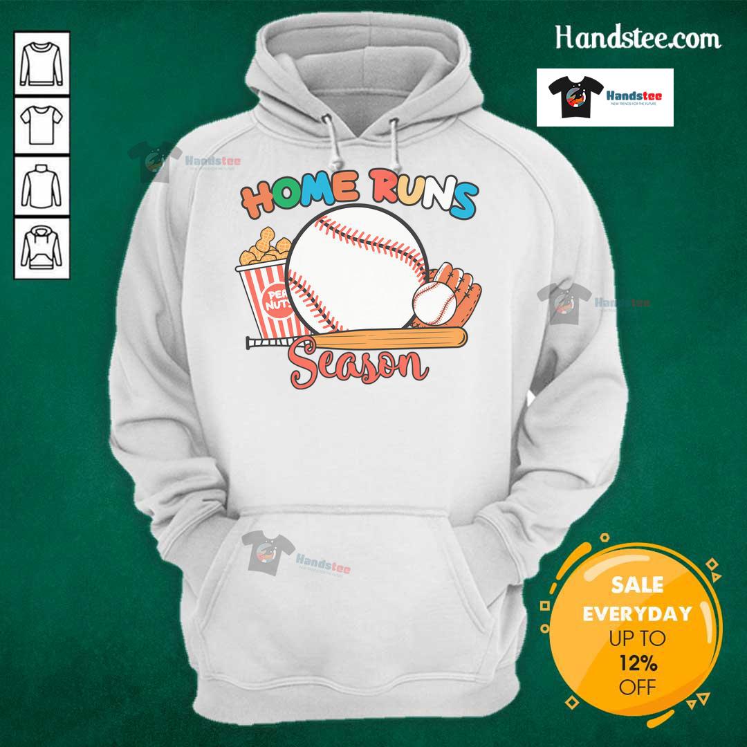 Good Home Runs Season Baseball Game Day Hoodie featuring a stylish design perfect for fans and players alike.