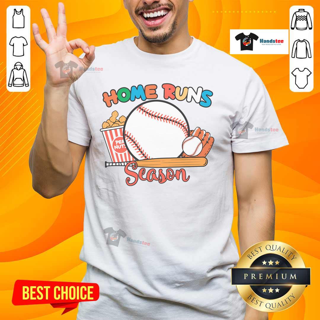 Good Home Runs Season Baseball Game Day T-Shirt featuring a vibrant design perfect for baseball fans on game day.