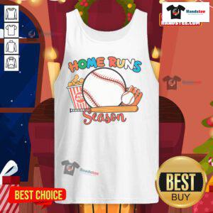 Good Home Runs Season baseball game day tank top featuring a vibrant design, perfect for sports fans and summer wear.
