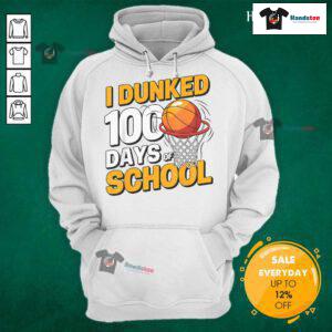 Alternative view of Good I Dunked 100 Days Of School Basketball 100th Day T-Shirt