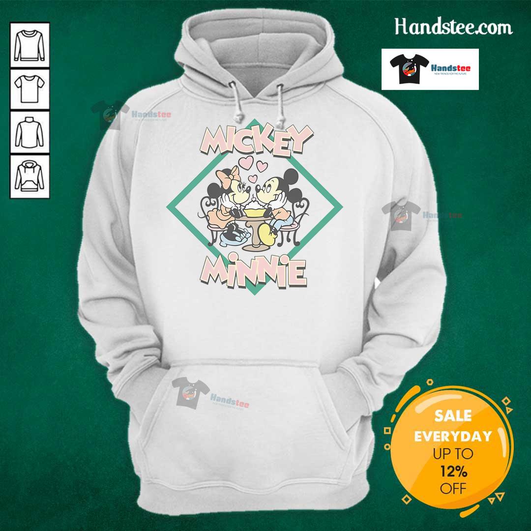 Good Mickey and Minnie Mouse Love Valentine's Day hoodie featuring colorful graphics and a cozy design for Disney fans.