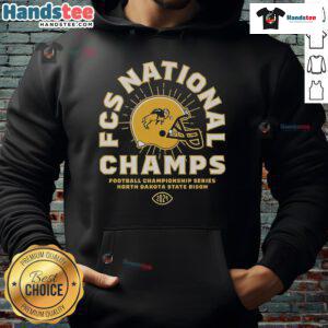 Good North Dakota State Football 2024 FCS National Champions helmet hoodie showcasing team pride and championship spirit.