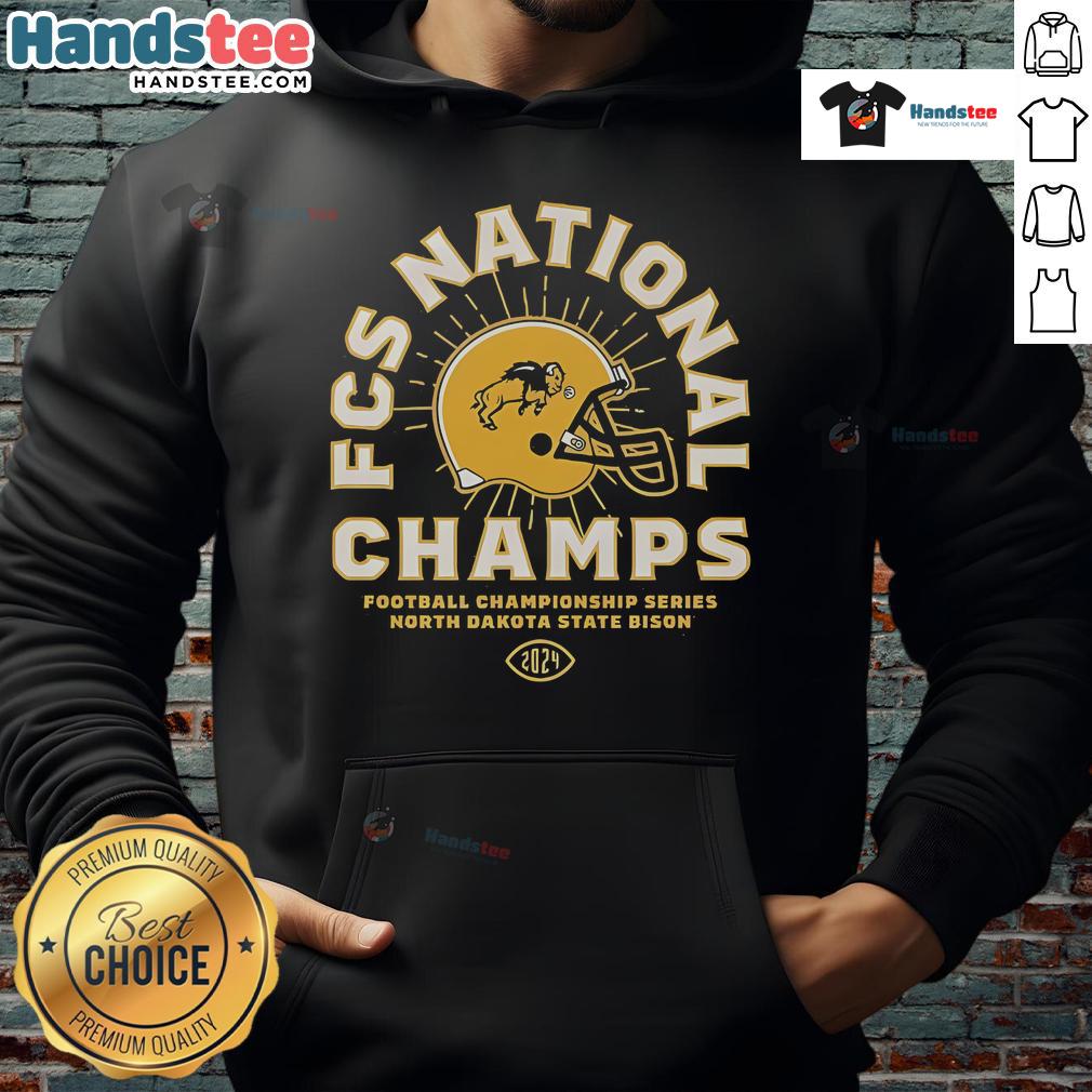 Good North Dakota State Football 2024 FCS National Champions helmet hoodie showcasing team pride and championship spirit.