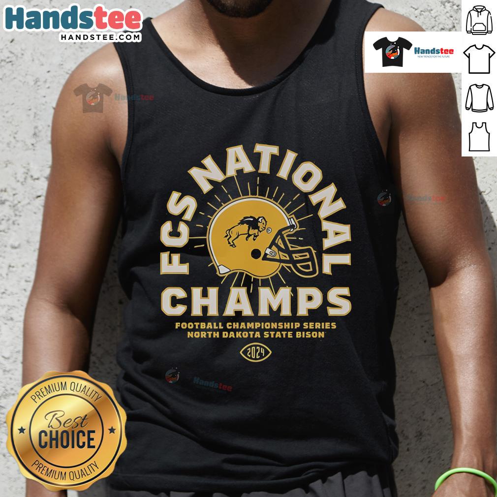 Good North Dakota State Football 2024 FCS National Champions helmet design on a stylish tank top for fans.