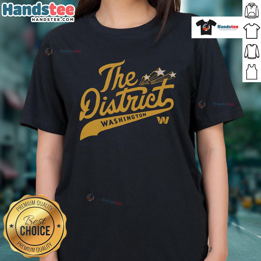 Good Washington Commanders The District Ladies Tee featuring bold team logo and stylish design for female fans.