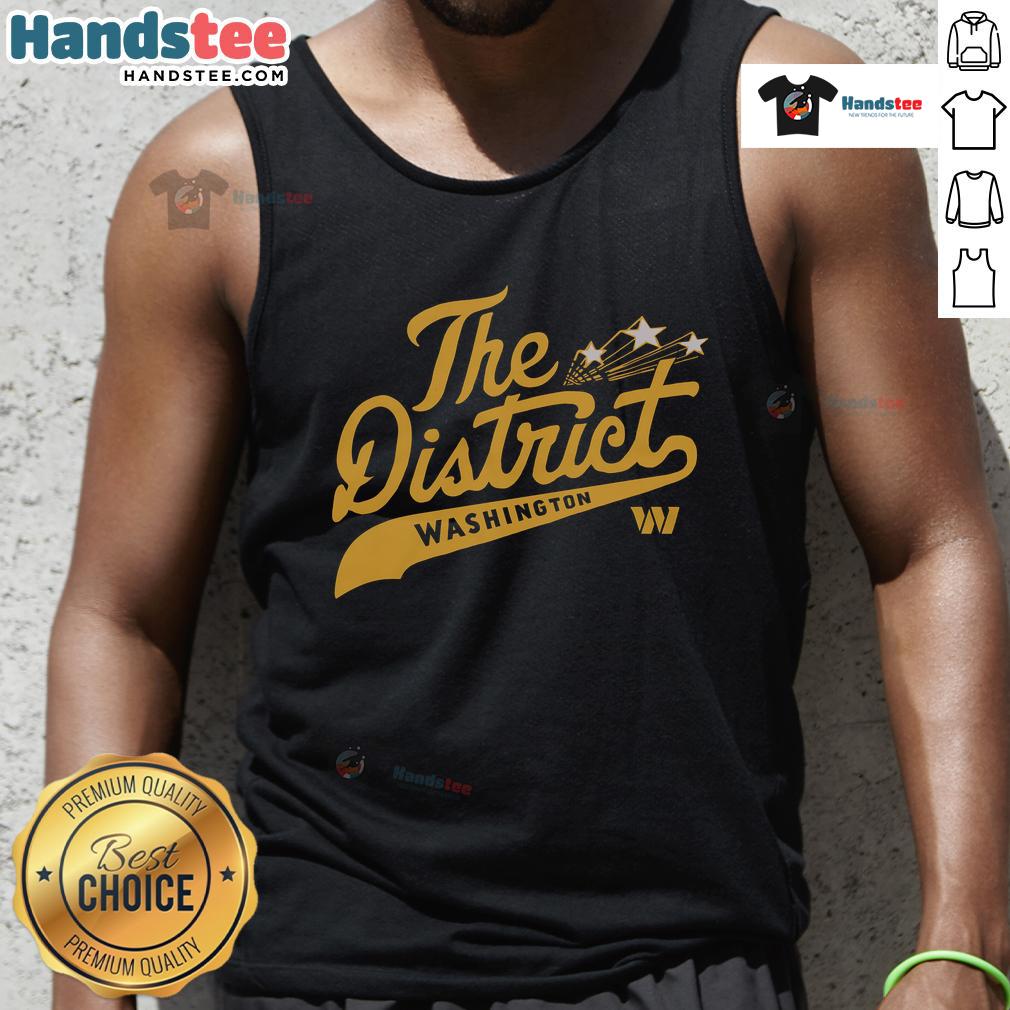 Good Washington Commanders The District tank top featuring bold team colors and logo, perfect for game day or casual wear.