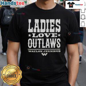Good Waylon Jennings Ladies Love Outlaws T-Shirt featuring a vintage design, perfect for country music fans and collectors.
