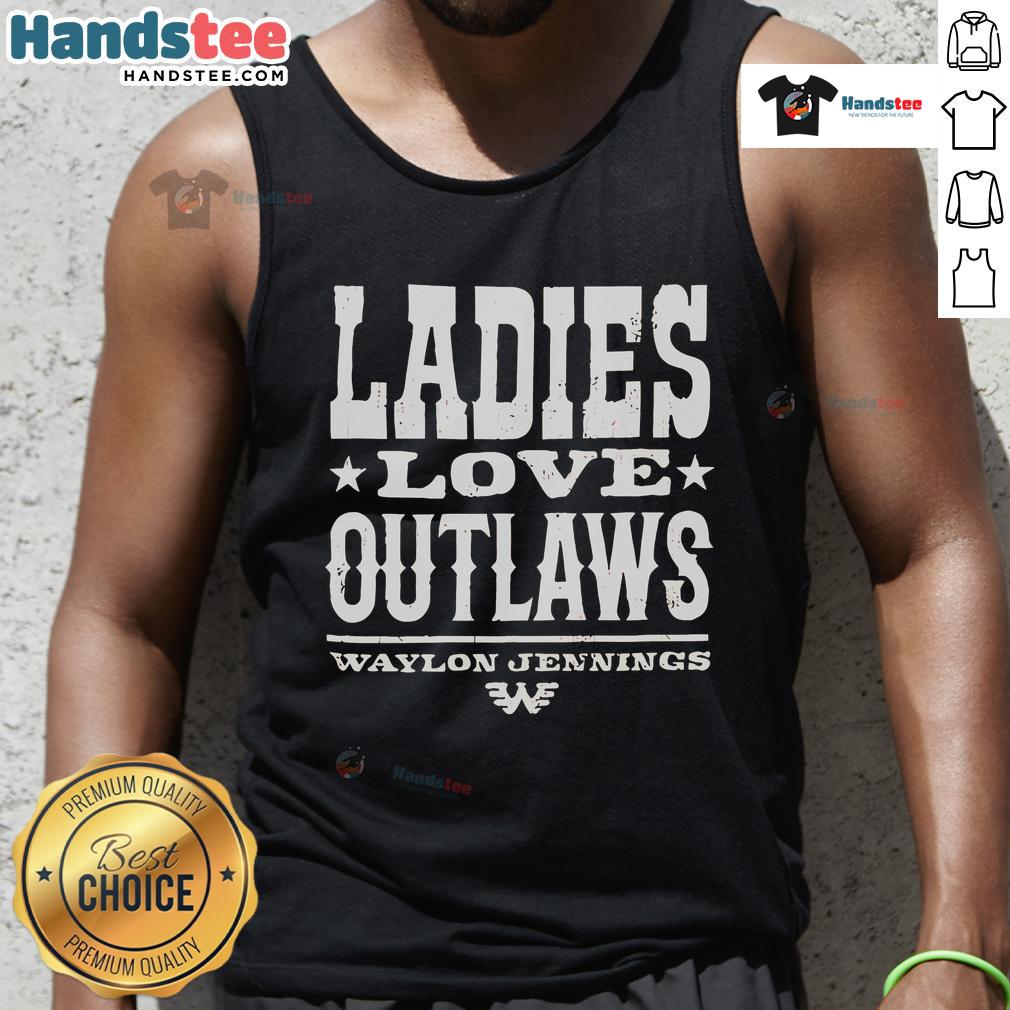 Stylish Good Waylon Jennings Ladies Love Outlaws tank top featuring a vintage design, perfect for country music fans.