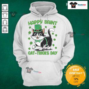 Alternative view of Happy Saint Cat Tricks Day Lucky Shamrock St Patrick's Day T-Shirt