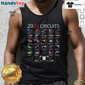 Hot 2025 Formula Racing Track tank top featuring a vibrant formula car design, perfect for racing fans and enthusiasts.