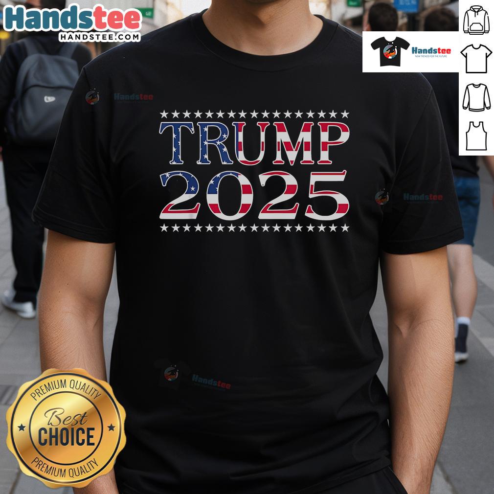 Hot Pro Trump 2025 President T-Shirt featuring bold graphics and vibrant colors for passionate supporters of Trump.