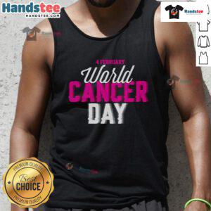 Stylish tank top for World Cancer Day on February 4, featuring bold graphics and a vibrant design to raise awareness.