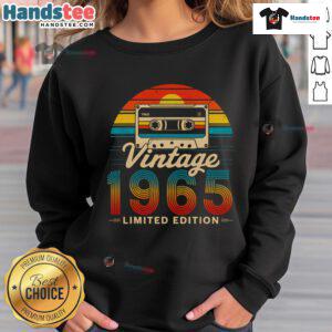 Vintage 60th birthday sweatshirt, perfect for celebrating a retro 60 years old milestone, born in 1965.