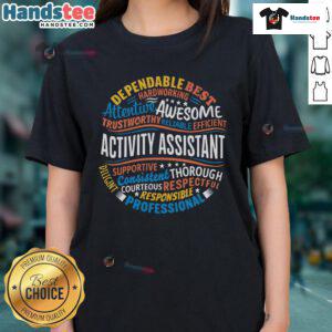 Women in Nice Activity Assistant Appreciation Week tees celebrating professionals with smiles and teamwork.