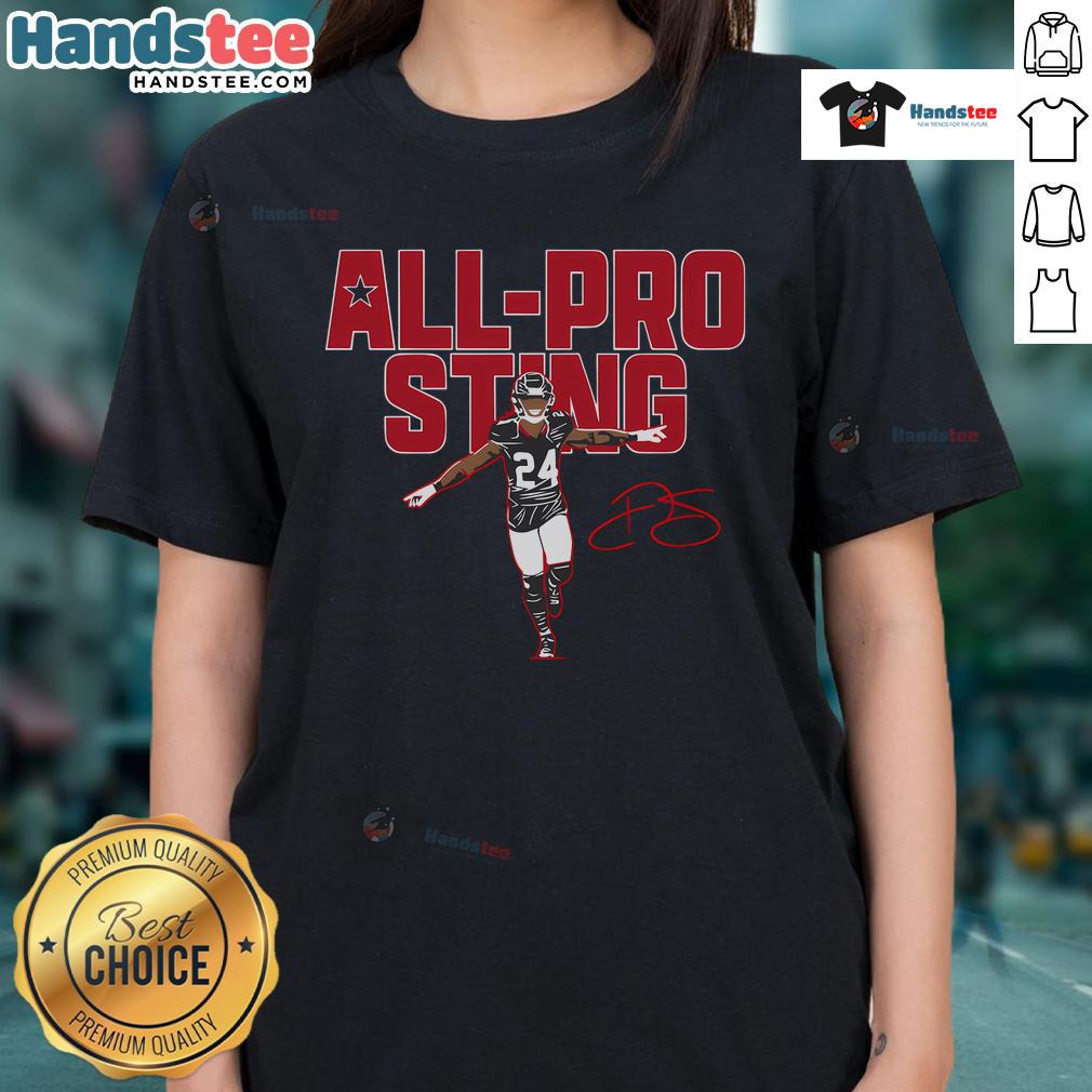Nice All Pro Sting Football Lover Team Player Ladies Tee featuring a stylish design perfect for female football fans.