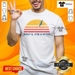 Retro vintage T-shirt featuring 'Nice Boca Grande Florida' design, perfect for beach lovers and souvenir collectors.