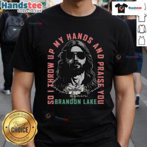 Nice Brandon Merch 'Let Your Lion Out' Jesus Praise The Lord Lake T-Shirt featuring a vibrant graphic design.