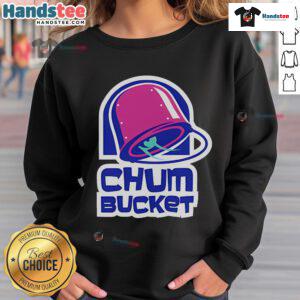 Cozy Nice Chum Bucket Sweatshirt featuring vibrant graphics, perfect for fans of quirky ocean-themed apparel.