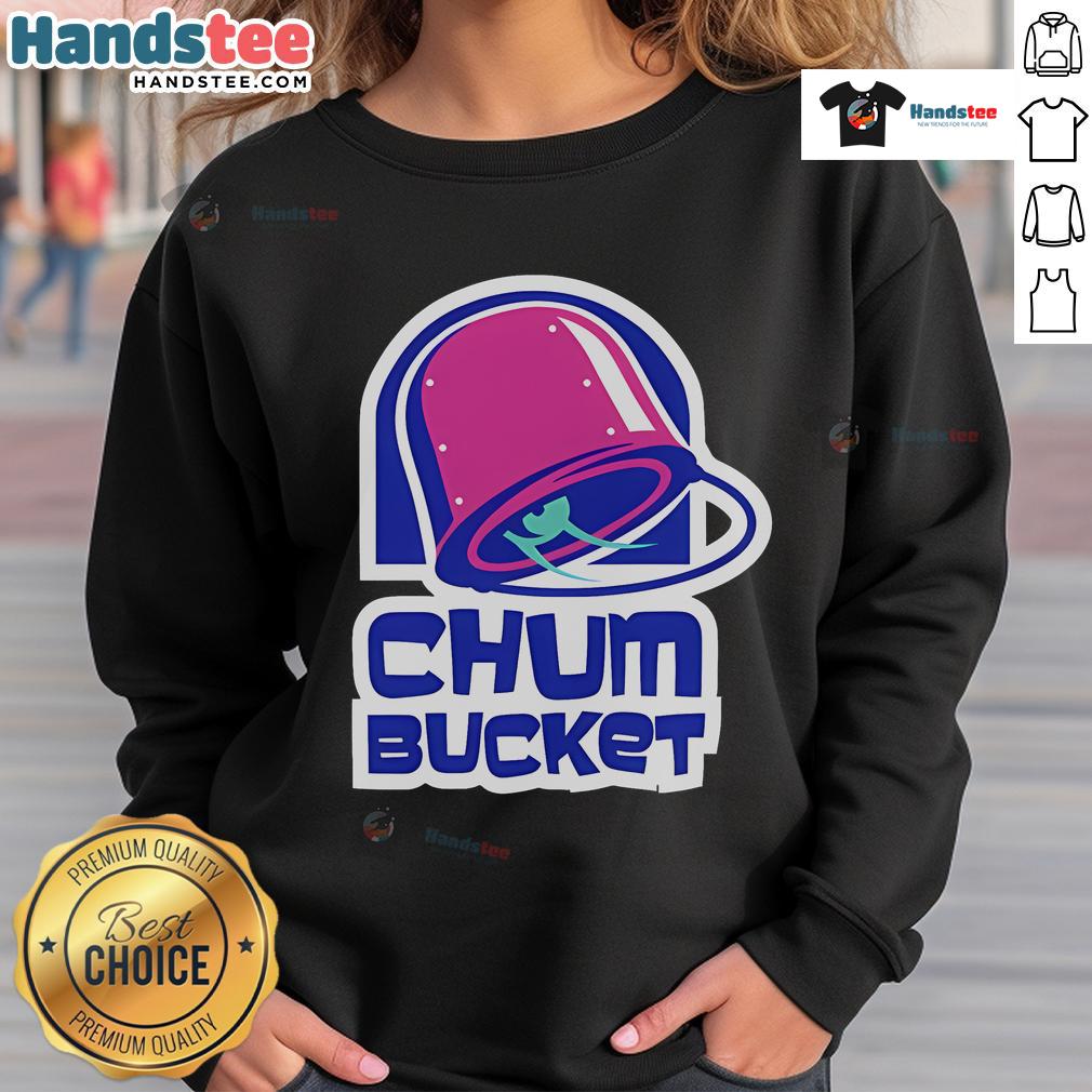 Cozy Nice Chum Bucket Sweatshirt featuring vibrant graphics, perfect for fans of quirky ocean-themed apparel.