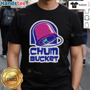 Alt Text: Stylish Nice Chum Bucket T-Shirt featuring a colorful graphic design, perfect for fans of the iconic cartoon.