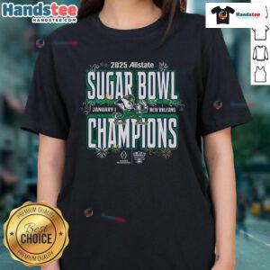 Notre Dame Allstate Sugar Bowl Champions ladies tee showcasing college football playoff pride and team spirit.