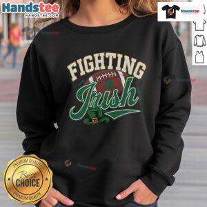 Comfortable Nice Fighting Irish football sweatshirt featuring team colors and logo, perfect for fans and game days.