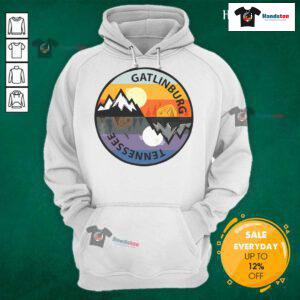Retro vintage hoodie featuring Gatlinburg, Tennessee design, perfect for cozy style and showcasing your love for the Smoky Mountains.
