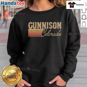 Cozy Nice Gunnison Colorado sweatshirt in a vibrant blue color, perfect for chilly days in the Rockies.
