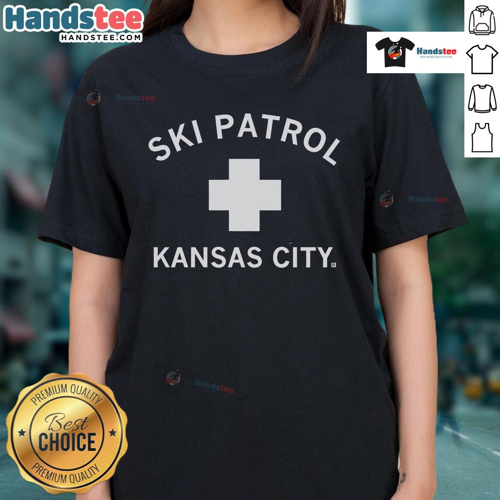 Nice Kansas City Ski Patrol Ladies Tee featuring a stylish design perfect for winter sports enthusiasts.