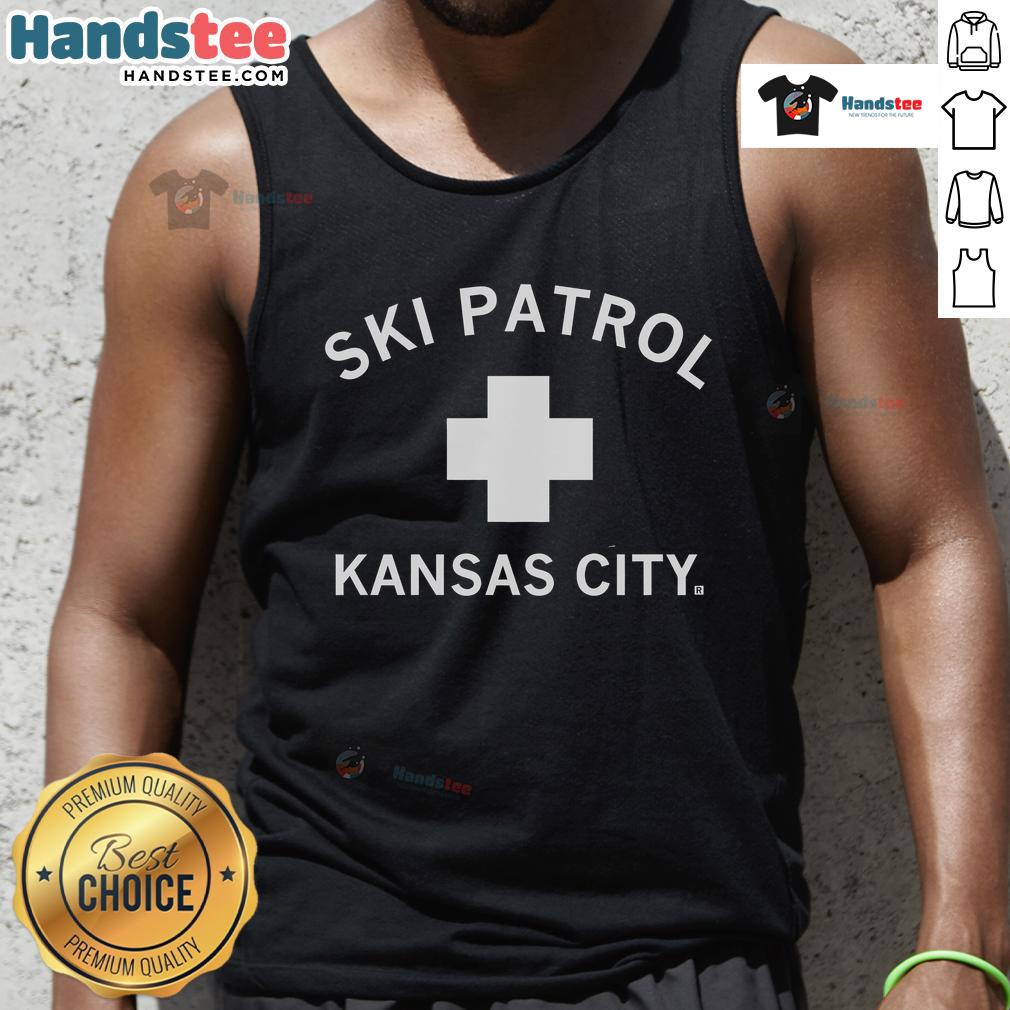 Nice Kansas City Ski Patrol tank top featuring a stylish design perfect for winter sports enthusiasts.