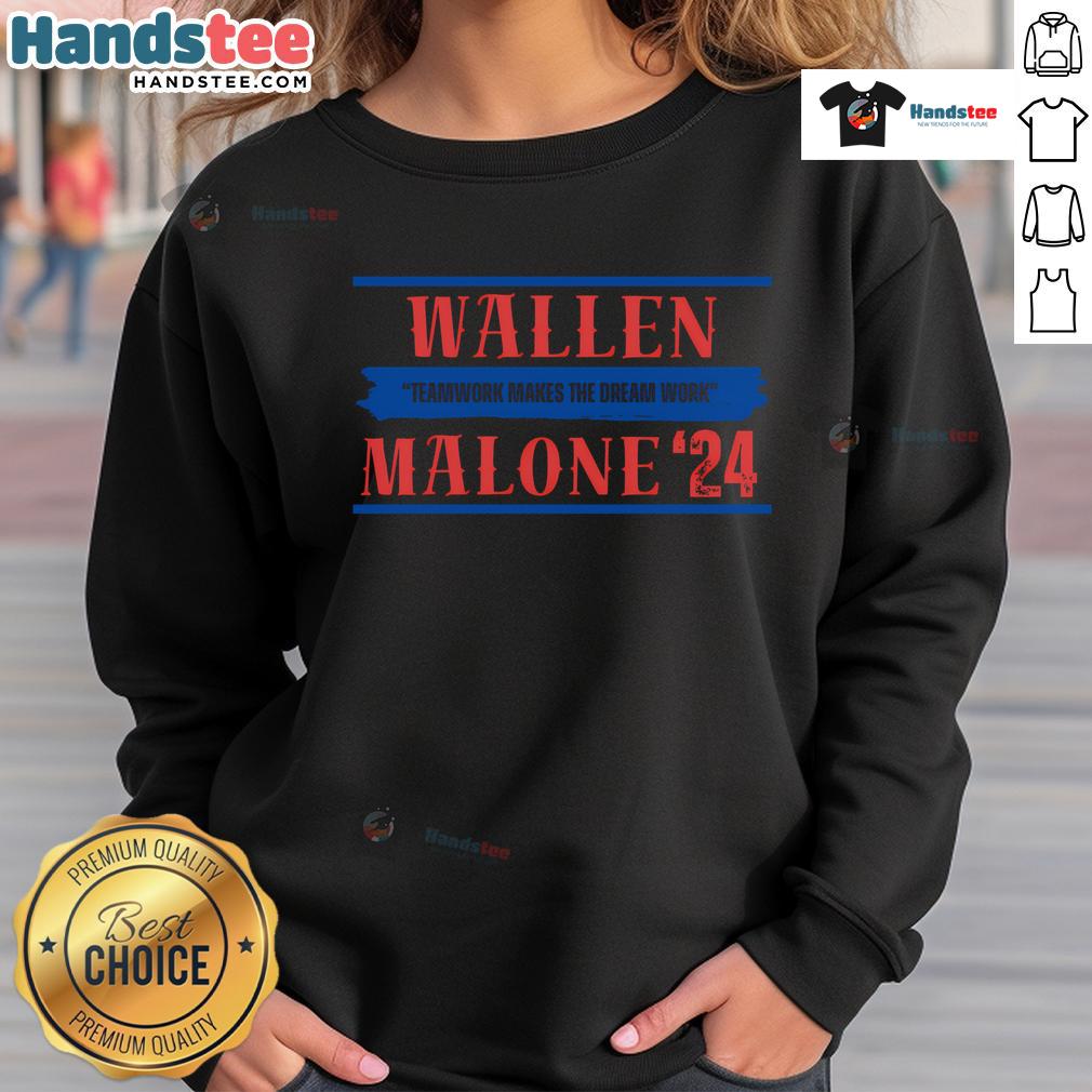 Nice Malone 24 Teamwork Makes The Dream Work sweatshirt in vibrant colors, perfect for casual wear and team spirit.