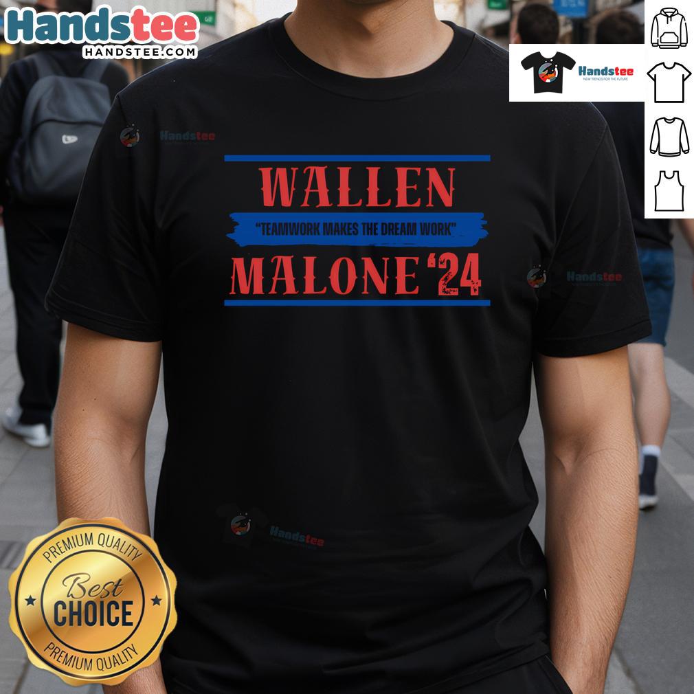 Nice Malone 24 Teamwork Makes The Dream Work T-Shirt featuring a motivational design for teamwork and collaboration.
