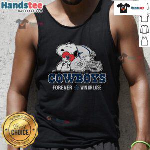Nice NFL Peanuts Movie Snoopy Forever tank top featuring Dallas Cowboys football design, perfect for fans and casual wear.