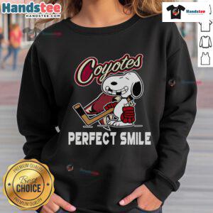 Arizona Coyotes Snoopy Perfect Smile sweatshirt inspired by The Peanuts Movie for NHL fans.
