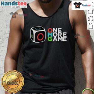 Stylish Nice One More Game tank top featuring a playful gaming graphic, perfect for casual wear and gaming enthusiasts.