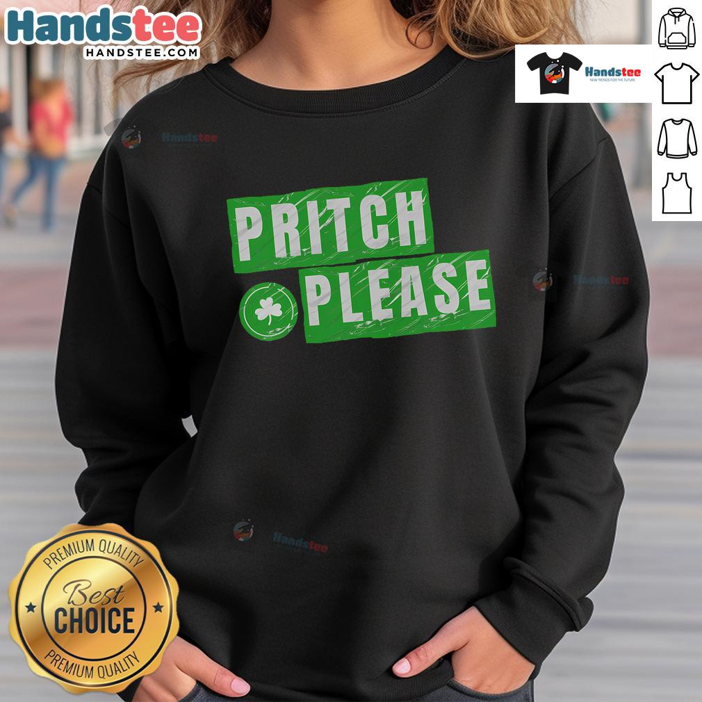 Cozy Nice Original Pritch Please sweatshirt displayed on a hanger, featuring a stylish design perfect for casual wear.