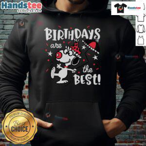 Alt Text: Nice Peanuts Snoopy Birthdays Are The Best Hoodie featuring colorful Snoopy design for fun birthday celebrations.
