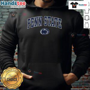 Alt Text: Stylish Penn State Nittany Lions arch hoodie in navy, perfect for fans and casual wear.