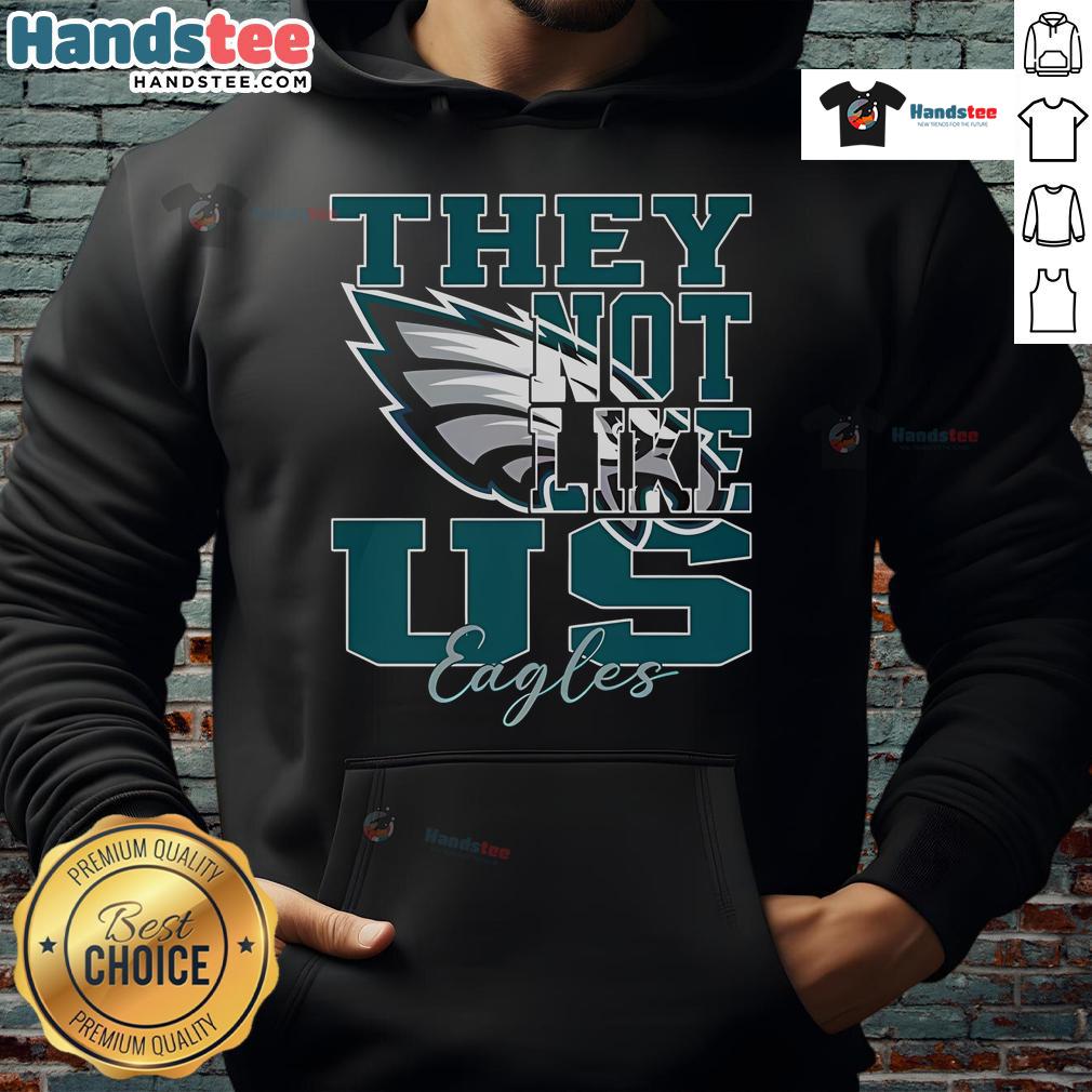 Nice They Not Like Us Philadelphia Eagles NFL Football Hoodie in green, featuring team logo and stylish design.