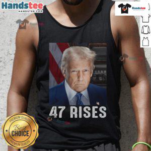 Alt Text: Donald Trump tank top featuring 'Nice Trump 47' design, celebrating his inauguration and political campaign.