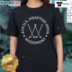 Pink Maddox Ladies Tee from Nice US Adaptive Open, featuring a stylish design for comfort and mobility.